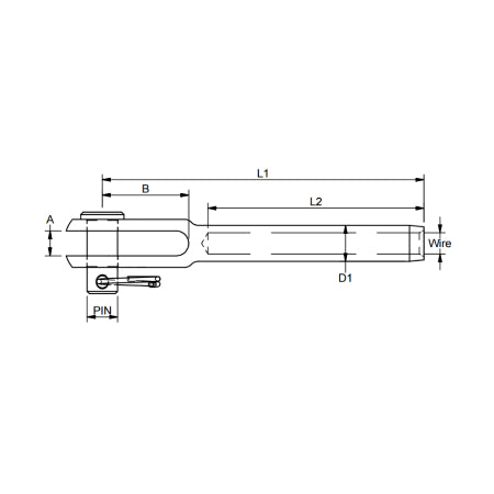 Aircraft fork terminal
