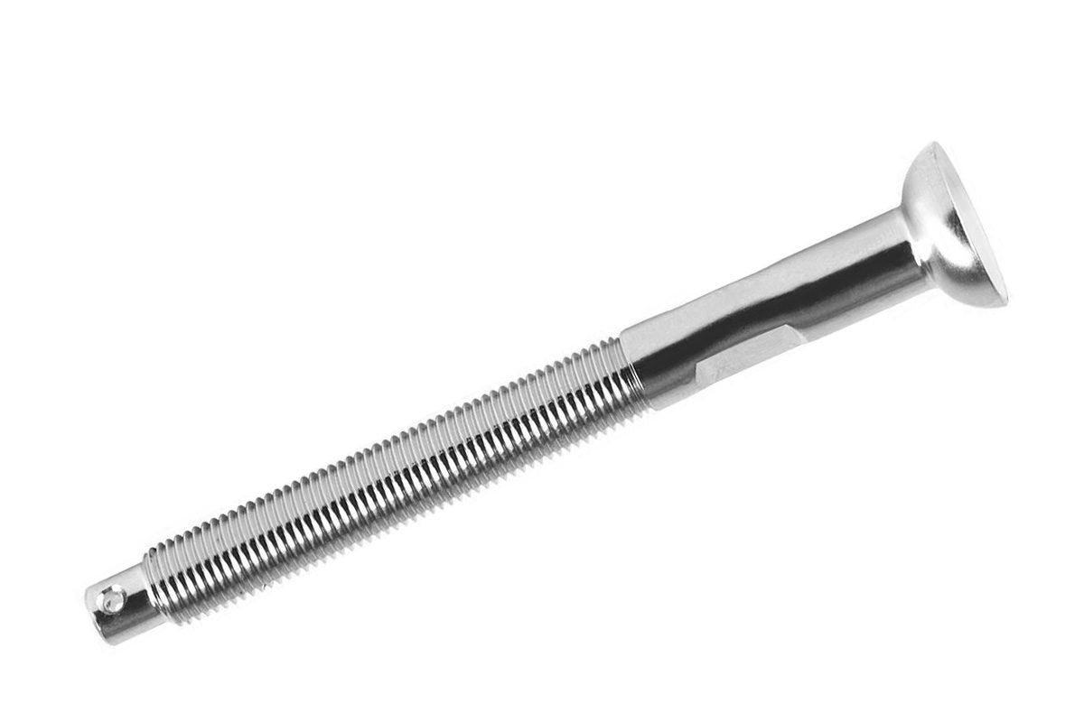 Threaded ball for tin cup