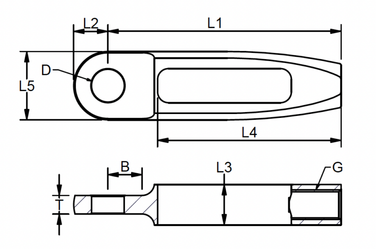 Full thread open eye