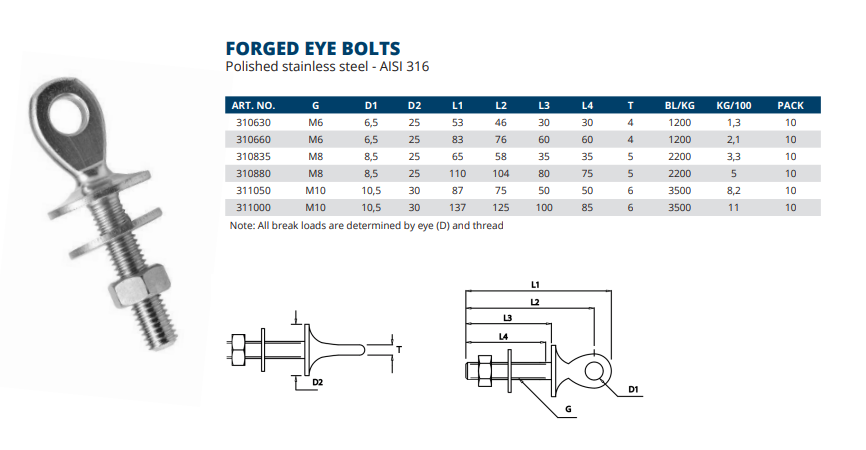 Eye Bolts Forged