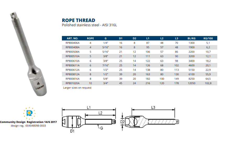 Rope Stud(Rope Thread)