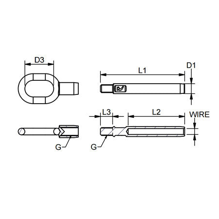 Rope Terminal - guard rail fitting