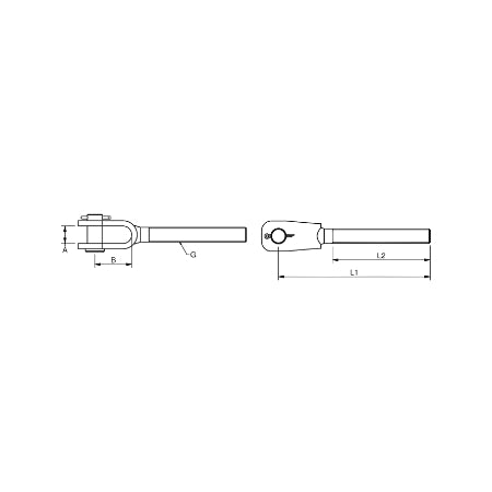 Welded Thread Forks Metric