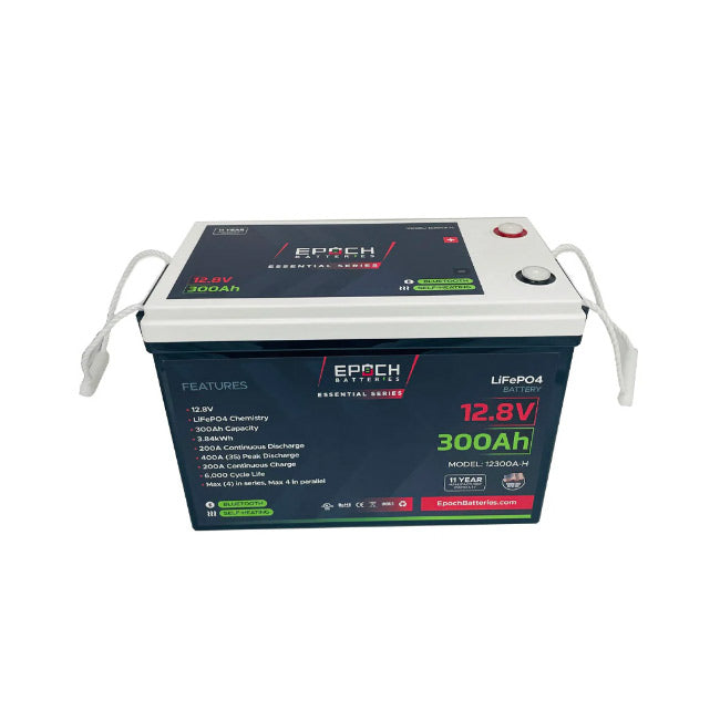 Epoch Batteries 12V 300Ah Essential Series - Heated & Bluetooth LiFePO4 Battery