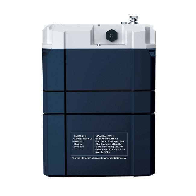 Epoch Batteries 12V 460Ah - V2 Elite Series + Victron Comms LiFePO4 Battery