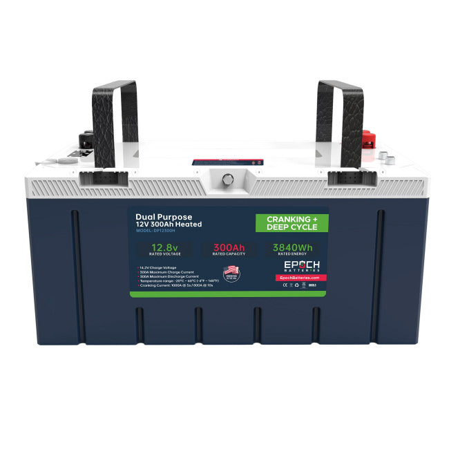 Epoch Batteries 12V 300Ah Pro Series - Cranking + Deep Cycle  LiFePO4 (Dual Purpose)