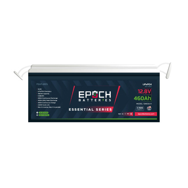 Epoch Batteries 12V 460Ah Essential Series - Heated & Bluetooth LiFePO4 Battery