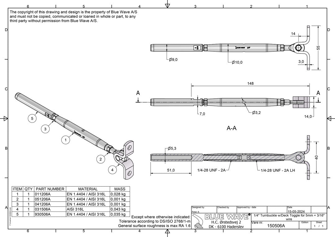Wall Toggle Turnbuckle
